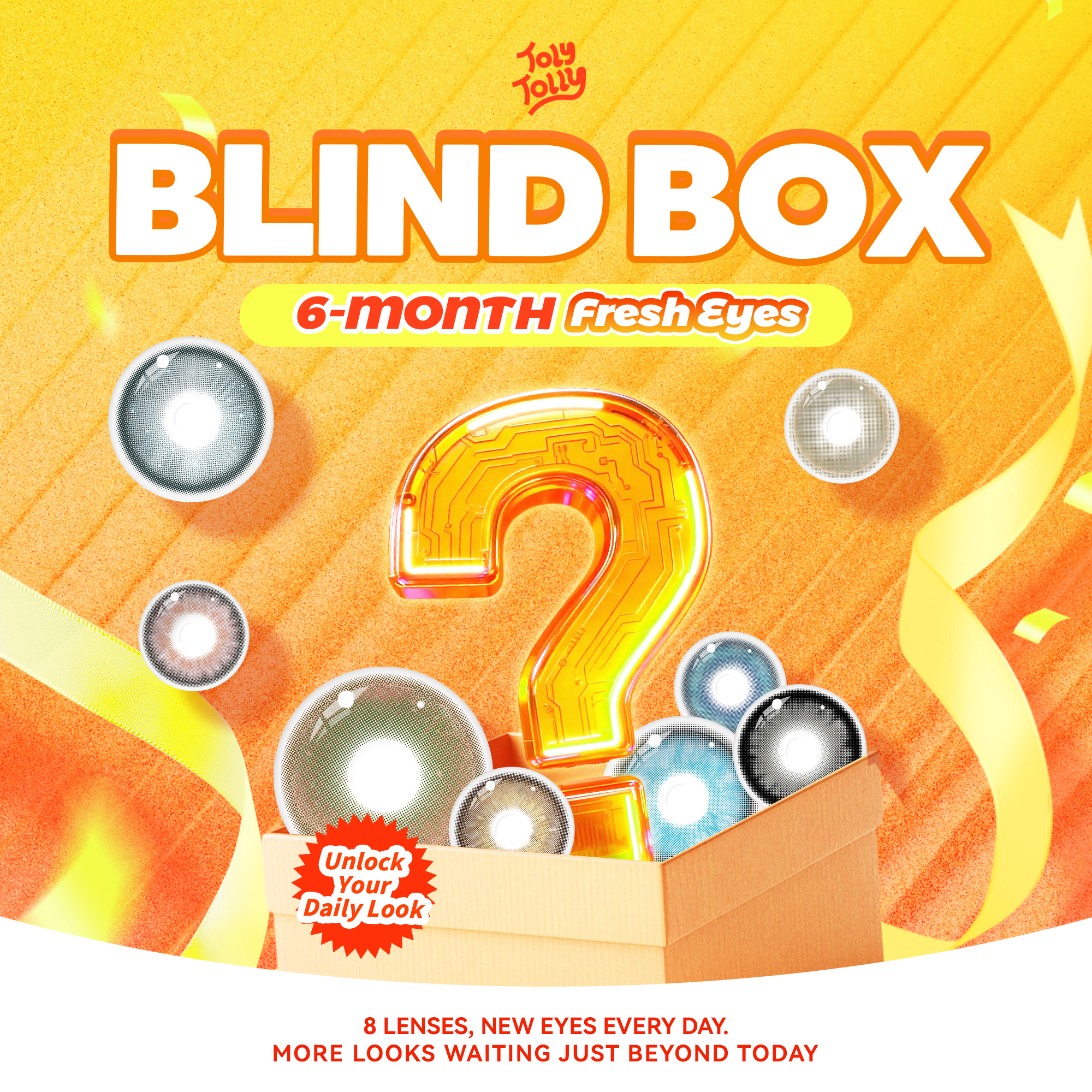 TolyTolly 6-Month Nature Contacts Blind Box | 8 Pairs