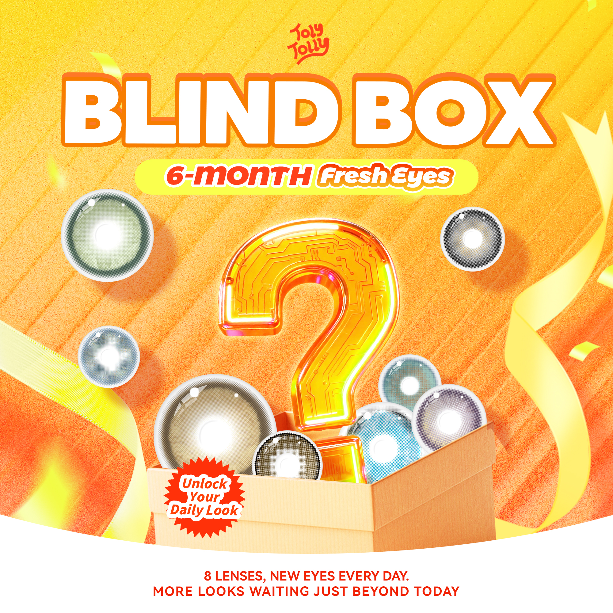 TolyTolly 6-Month Nature Contacts Blind Box | 8 Pairs