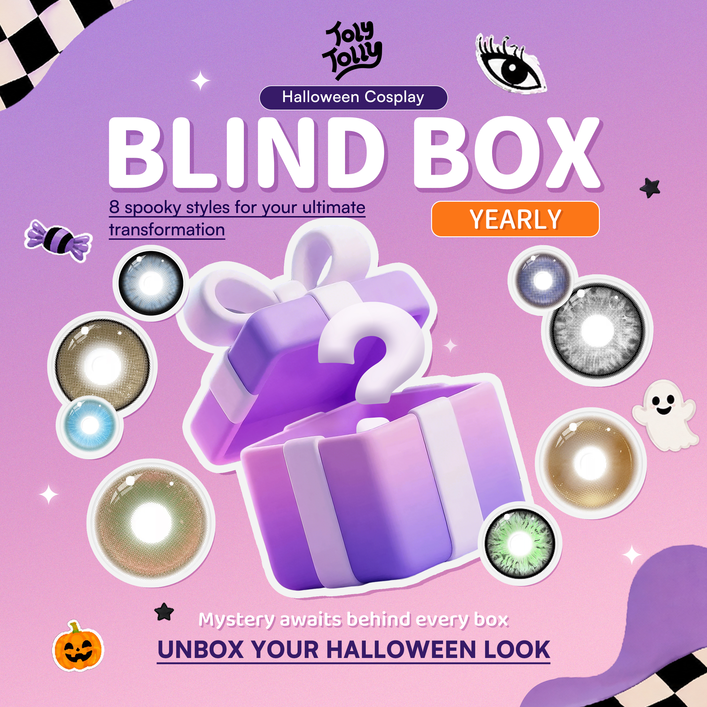 Halloween Cosplay Blind Box – Yearly | 8 Pairs