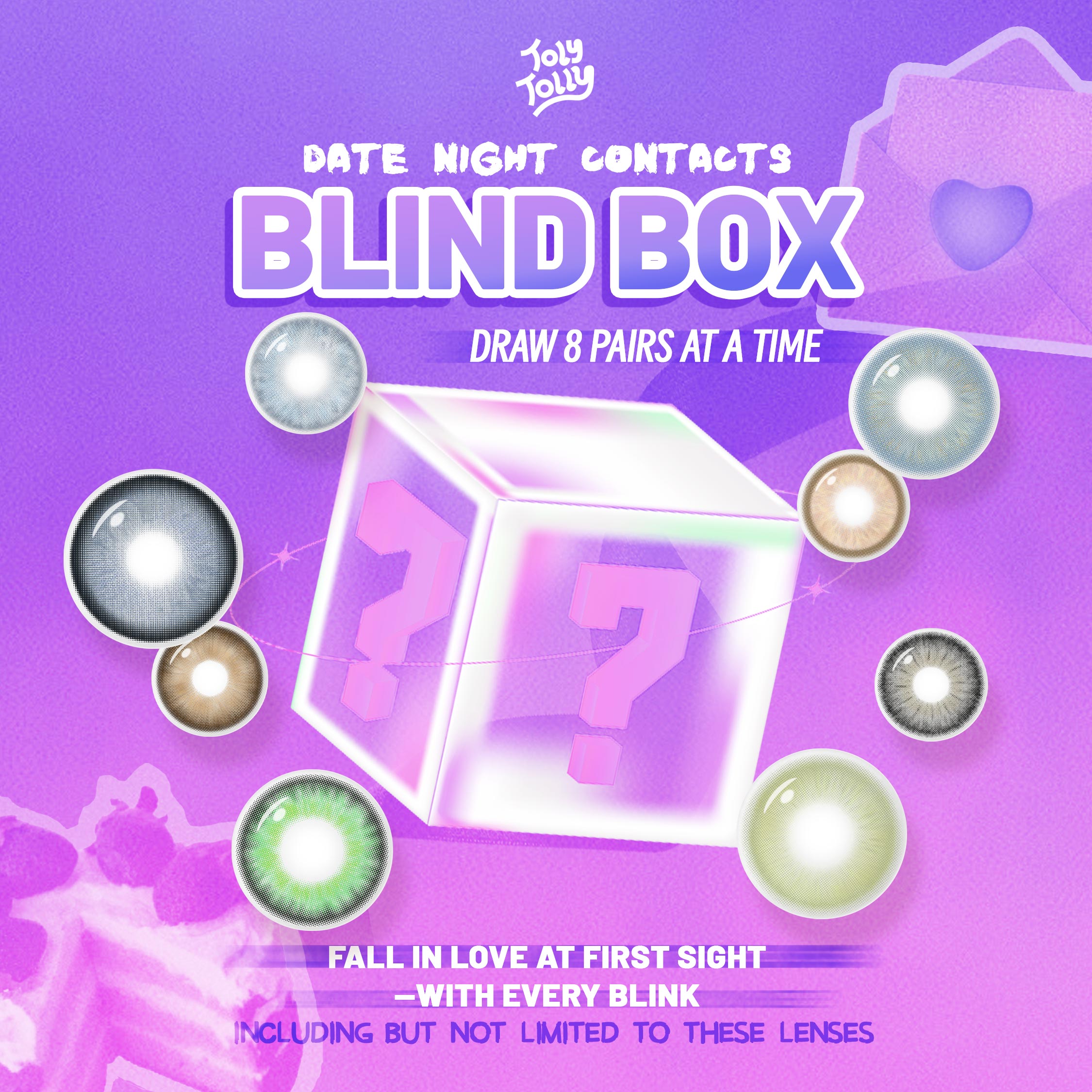 Dates Night Contacts Blind Box | 8 Pairs,1 Year