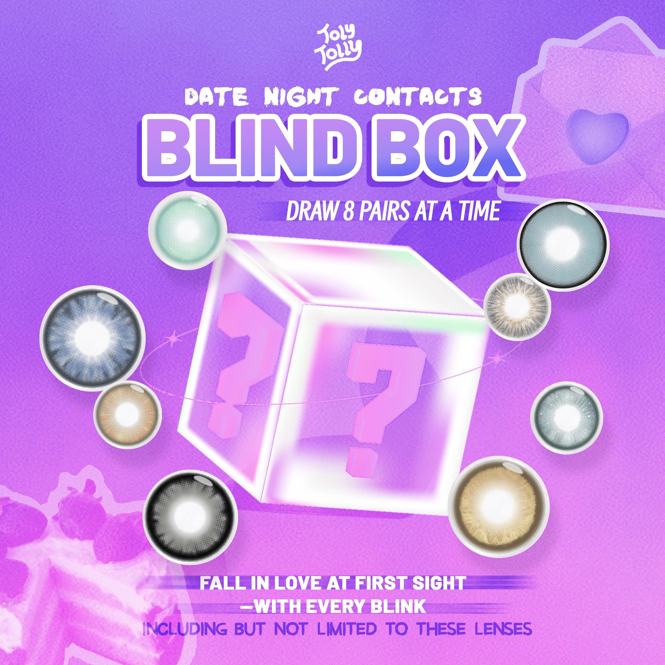 Dates Night Contacts Blind Box | 8 Pairs,1 Year
