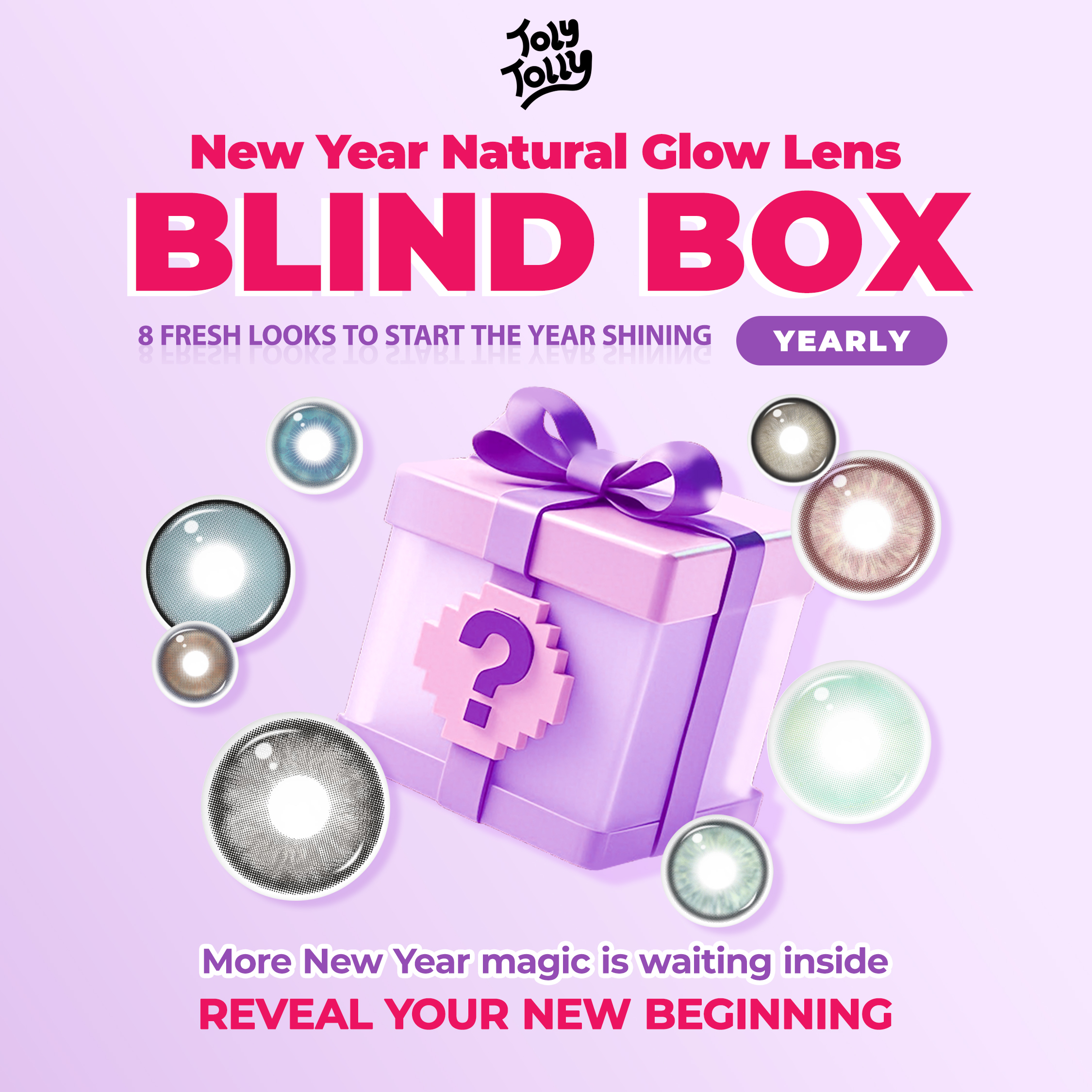 New Year Natural Glow Lens Blind Box | 8 Pairs, 1 Year