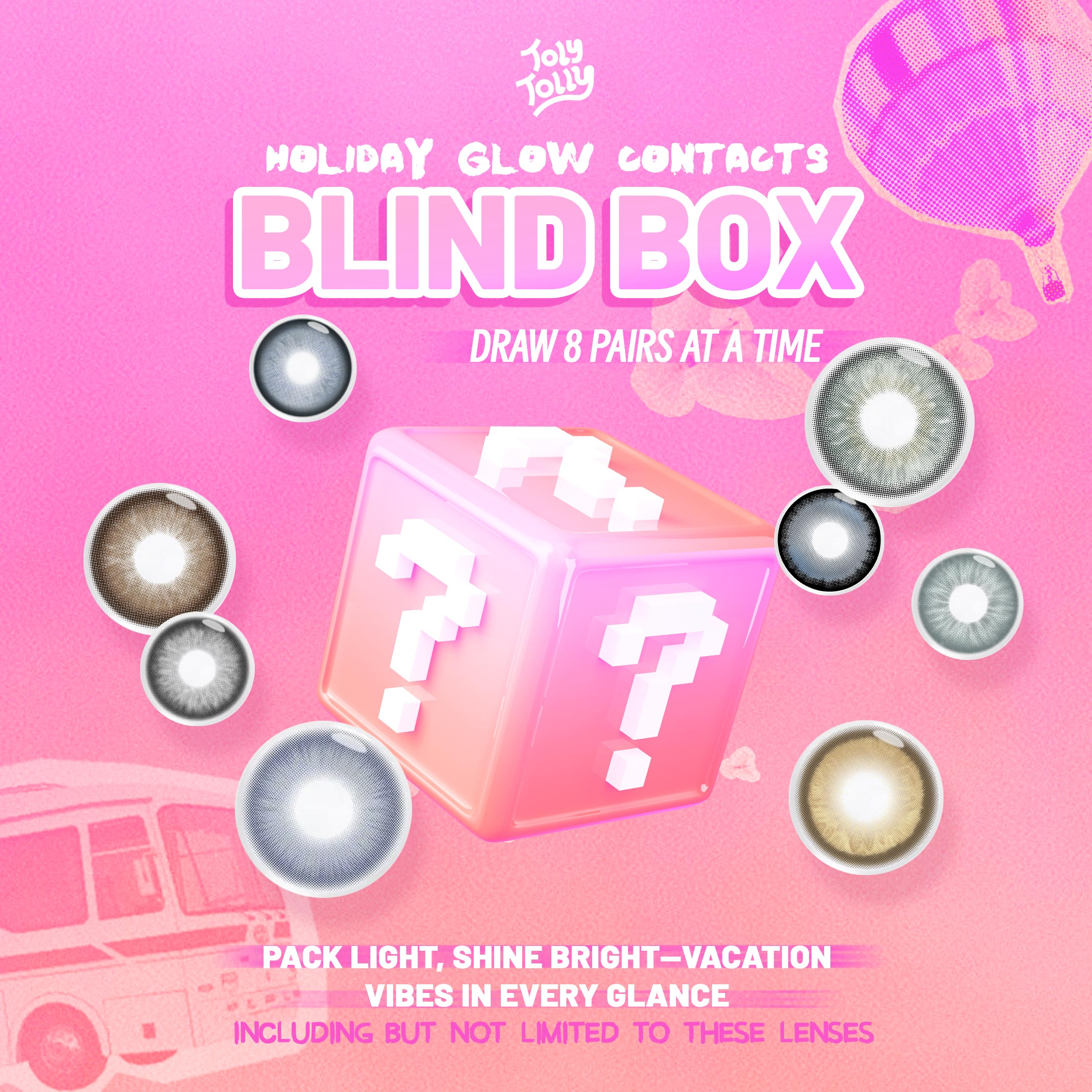 Holiday Glow Contacts Blind Box | 8 Pairs, 1-Year Fun
