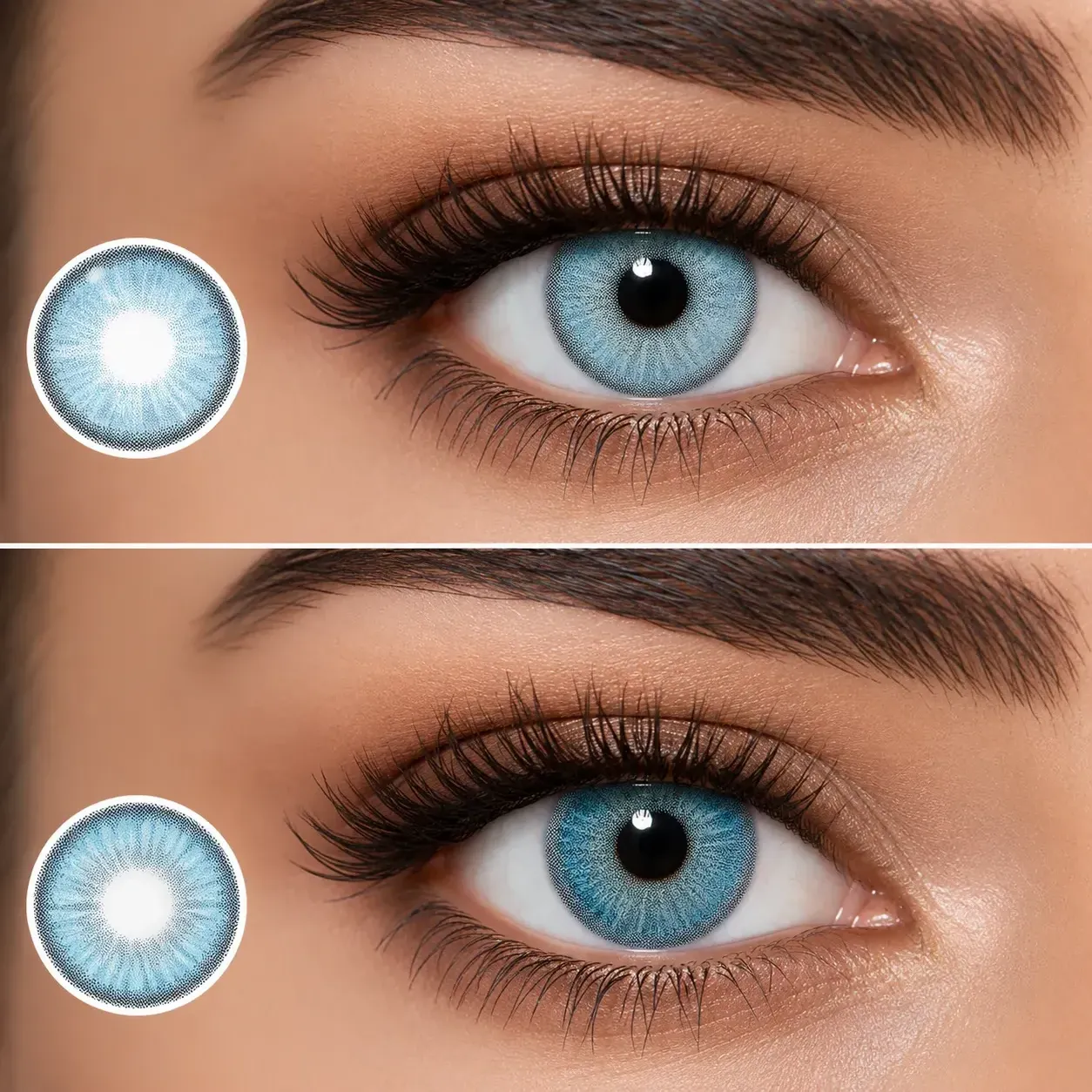 blue contact lenses remain a beauty favorite. Explore natural and bright blue styles that enhance your look with confidence.