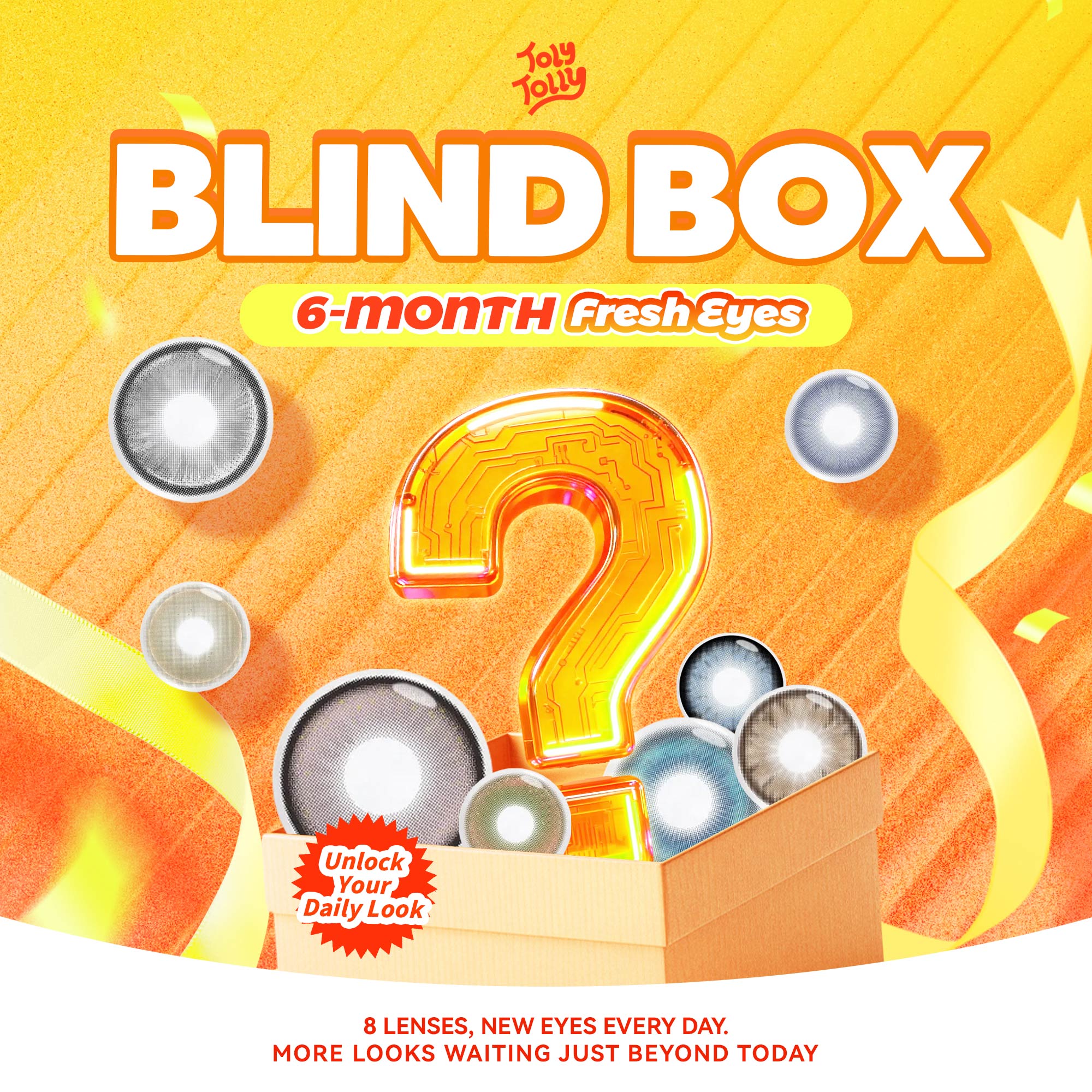 TolyTolly 6-Month Nature Contacts Blind Box | 8 Pairs