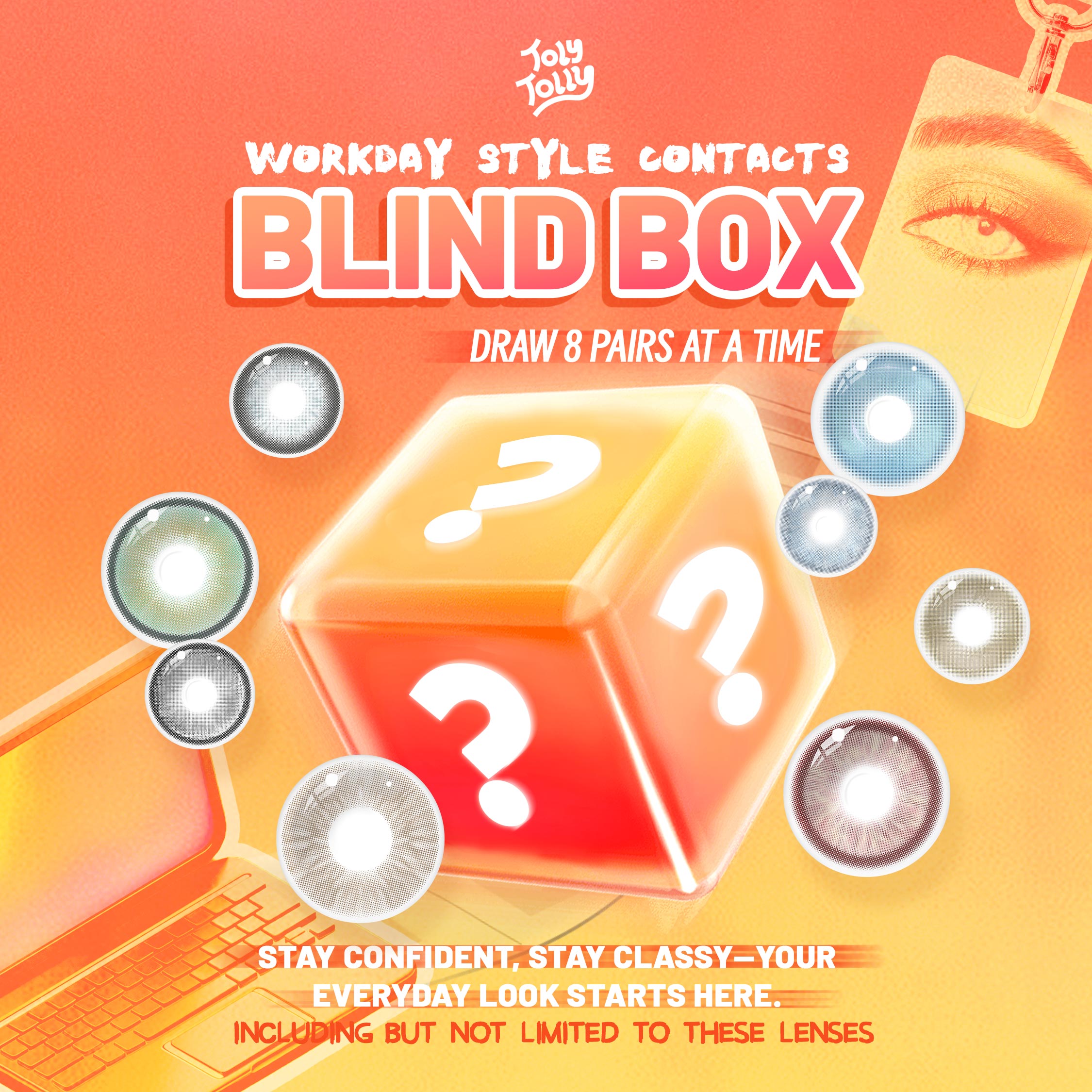 Workday Style Contacts Blind Box | 8 Pairs,1 Year