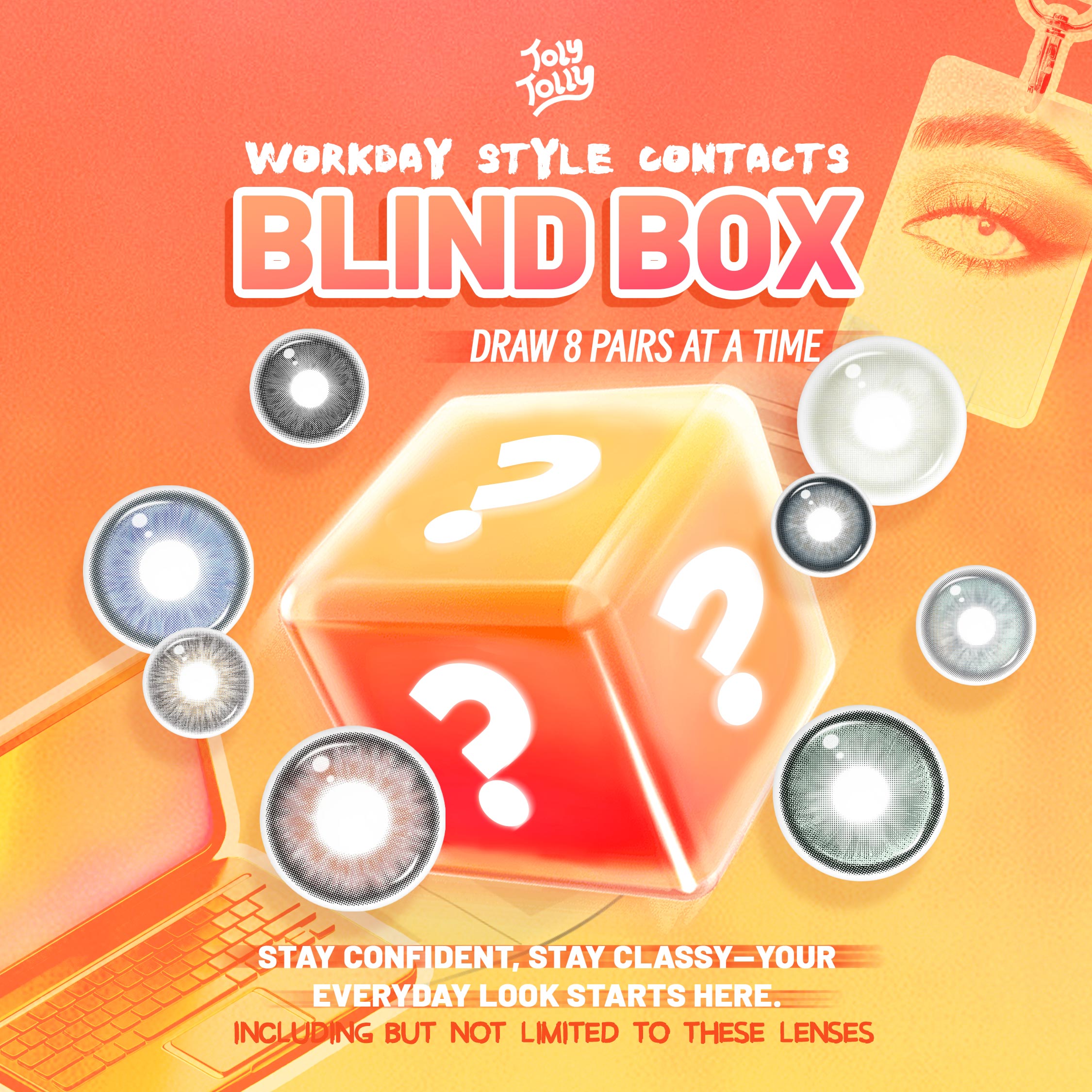 Workday Style Contacts Blind Box | 8 Pairs,1 Year