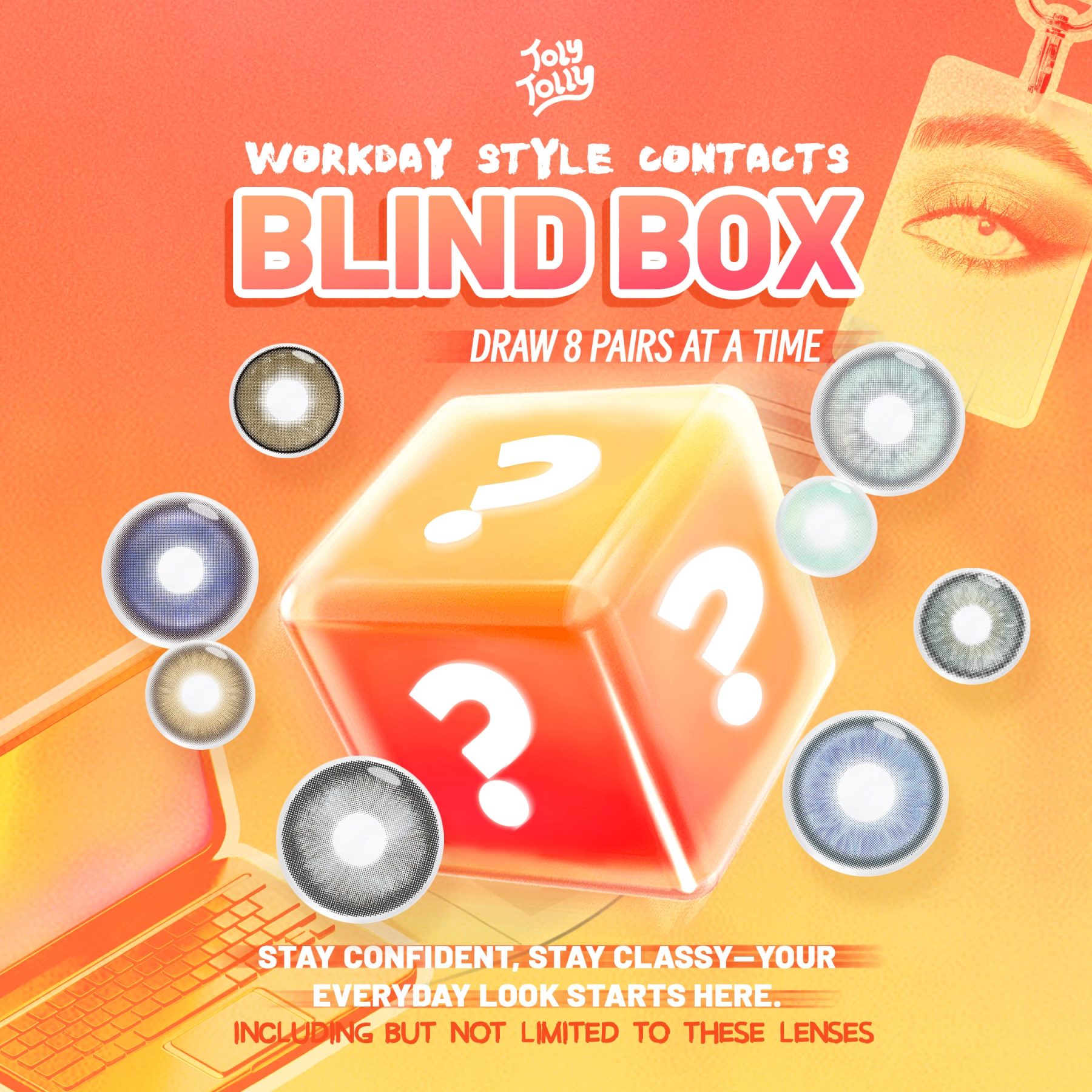 Workday Style Contacts Blind Box | 8 Pairs,1 Year