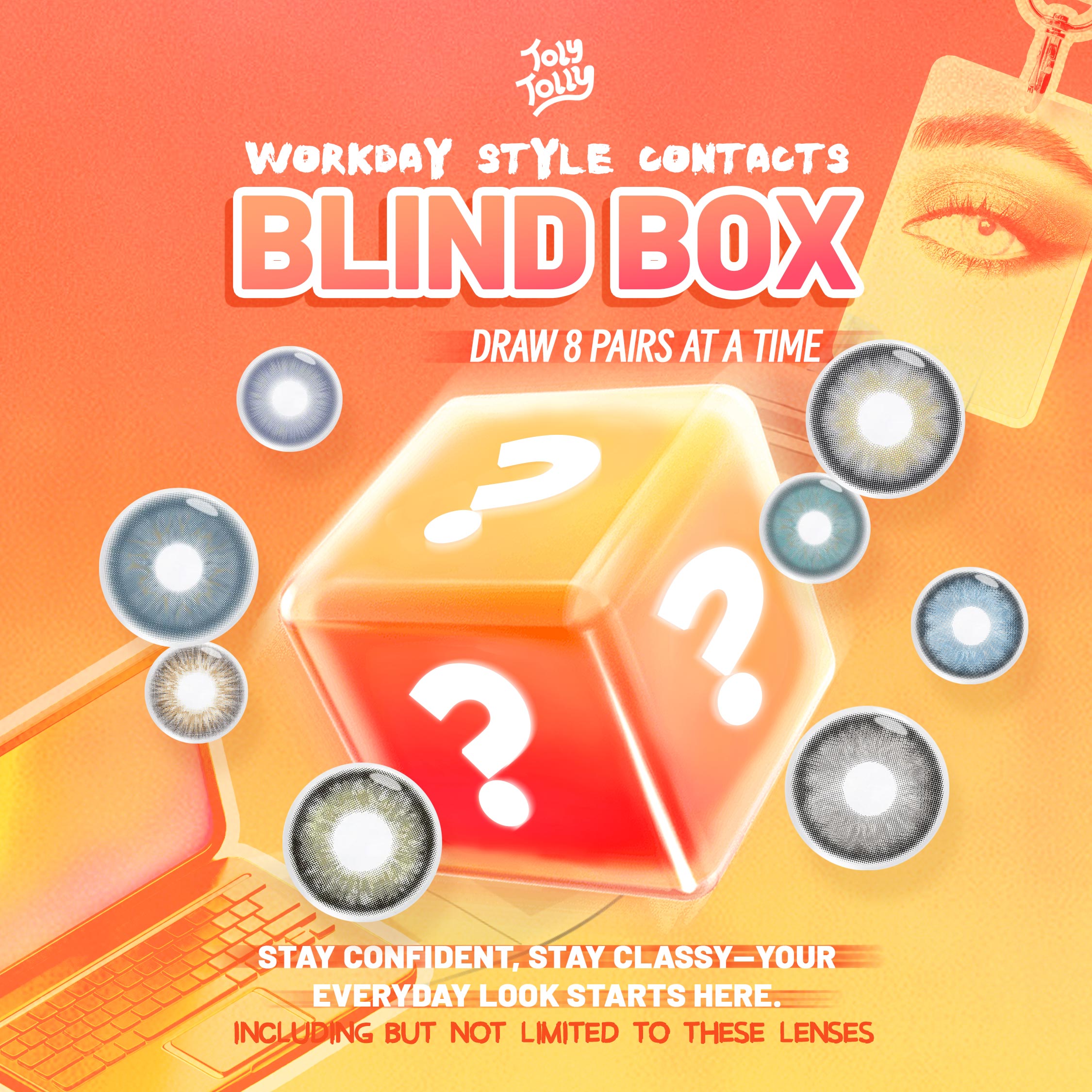 Workday Style Contacts Blind Box | 8 Pairs,1 Year
