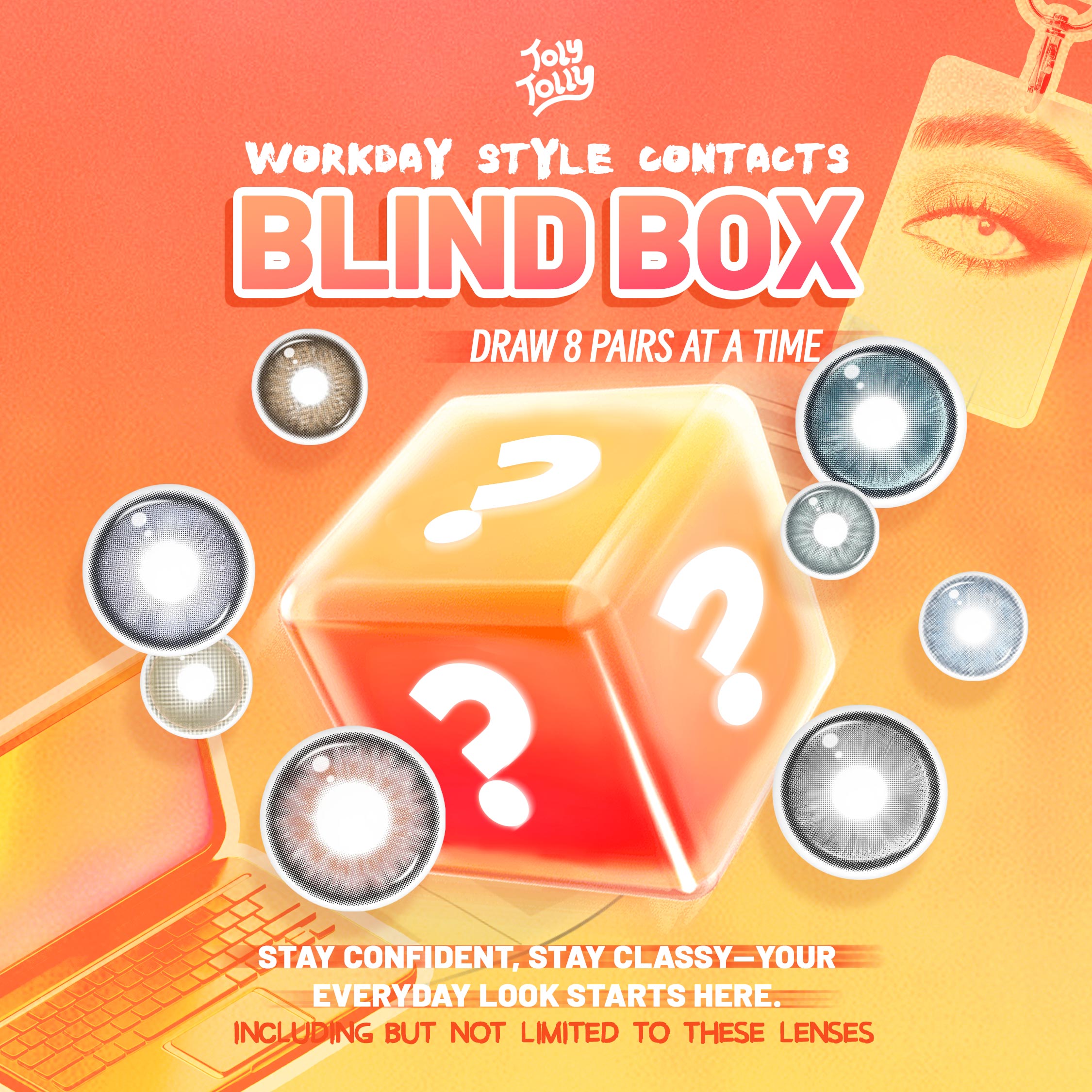Workday Style Contacts Blind Box | 8 Pairs,1 Year