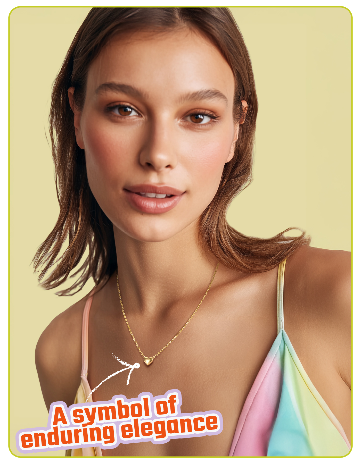 Just Being Cute Puffty Heart Necklace for Women Gold Plated Love Heart Pendant Necklaces Birthday Christmas Jewelry Gifts with Card