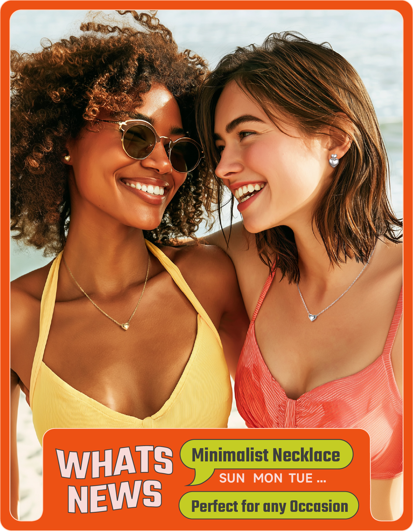 Just Being Cute Puffty Heart Necklace for Women Gold Plated Love Heart Pendant Necklaces Birthday Christmas Jewelry Gifts with Card