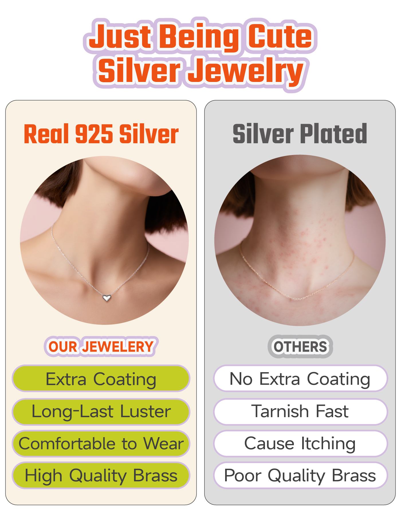 Just Being Cute Puffty Heart Necklace for Women Gold Plated Love Heart Pendant Necklaces Birthday Christmas Jewelry Gifts with Card