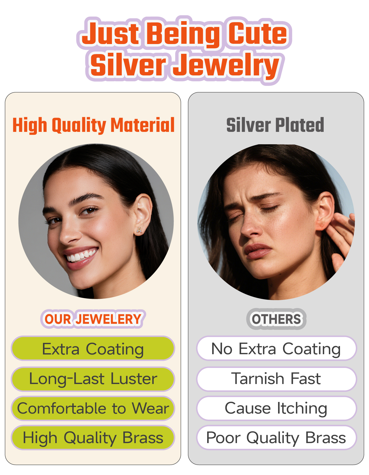 Just Being Cute Initial Earrings for Women Rainbow Cubic Zirconia Letter Stud Earring Hypoallergenic Alphabets A-Z Studs Birthday Christmas Jewelry for Her with Gift Card