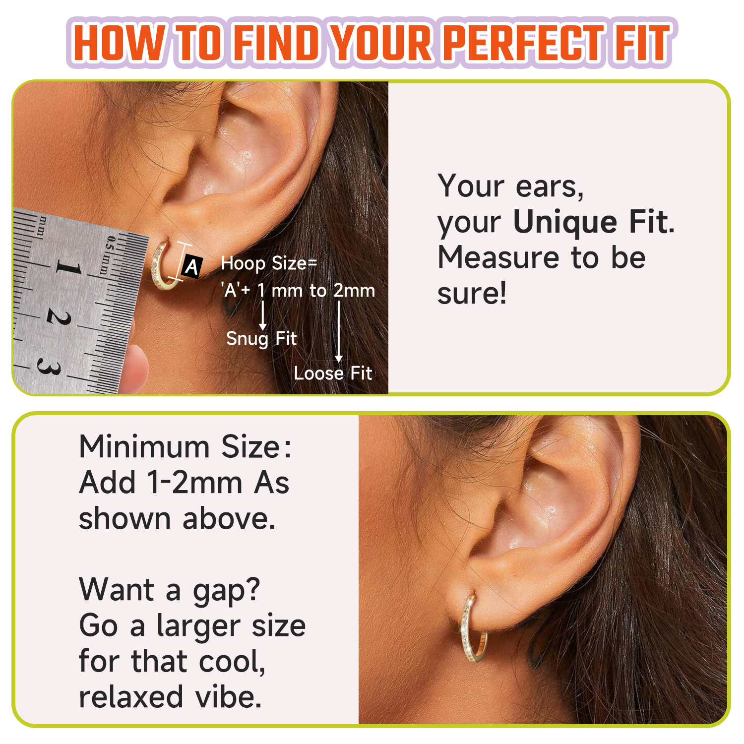 Just Being Cute White Gold Plated Hoop Earrings for Women, Lightweight Small Cubic Zirconia Huggie Hoop Earrings with 925 Sterling Silver Pins & Backs, Valentines Gifts for Her with Box
