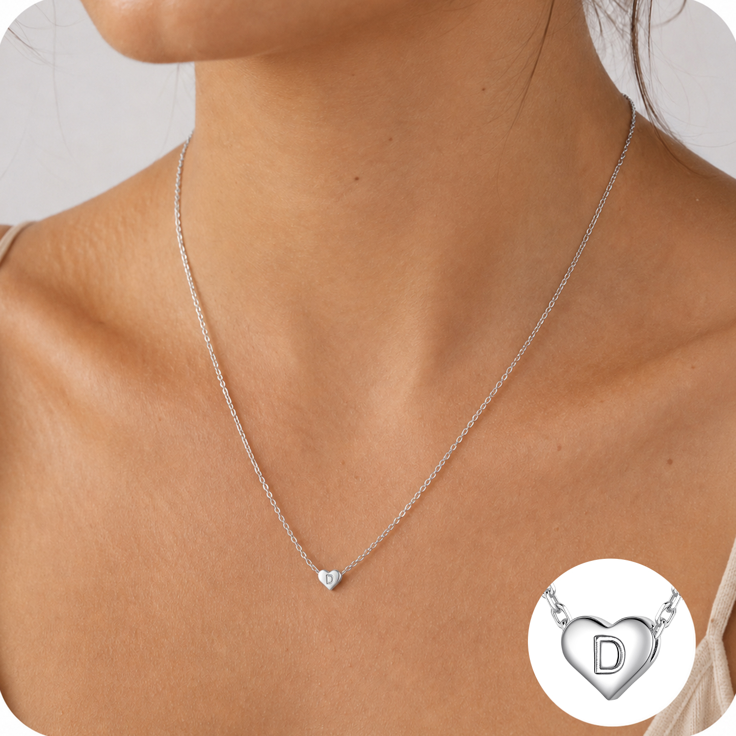 Just Being Cute Heart Necklaces for Women, 14K Gold Plated Love Initial A Pendant Necklace Jewelry Gifts for Her, Birthday/Christmas
