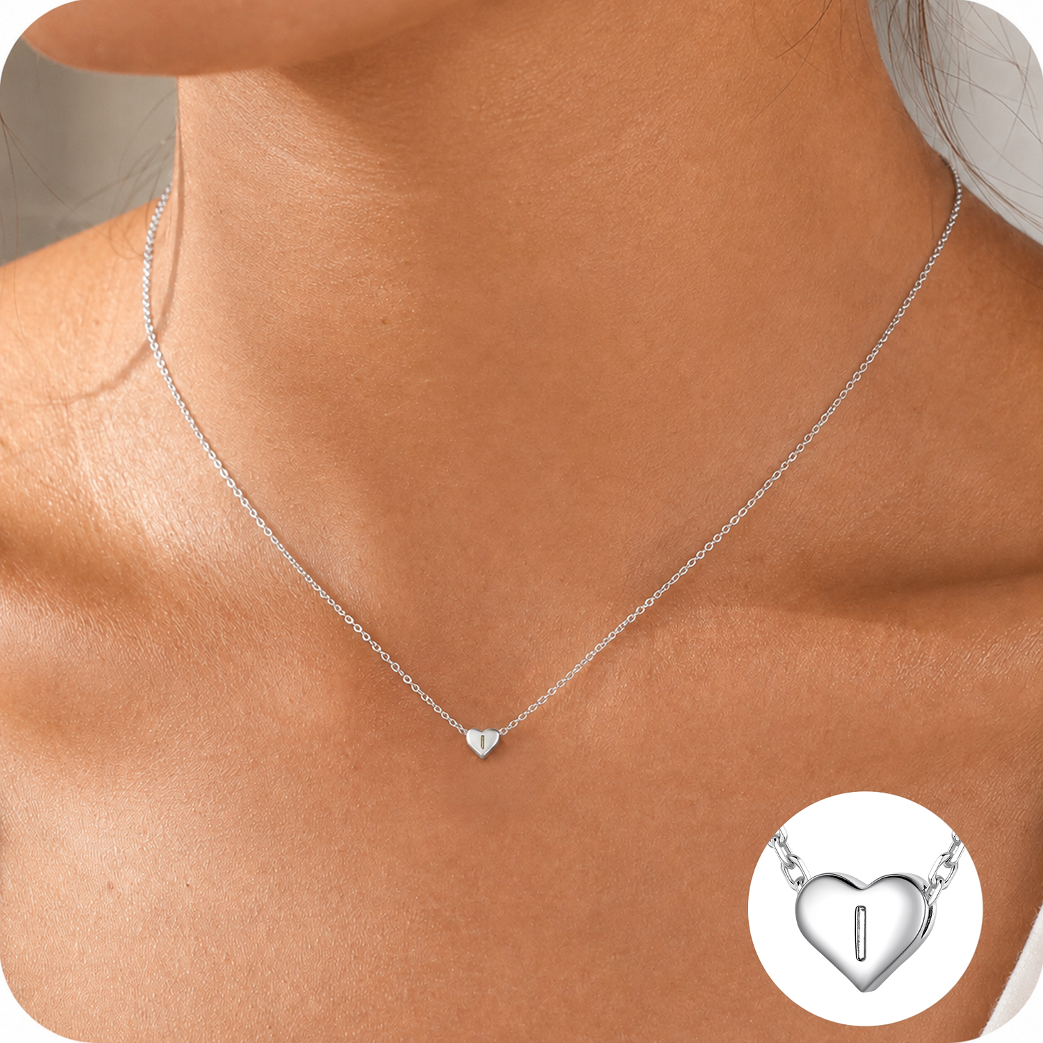 Just Being Cute Heart Necklaces for Women, 14K Gold Plated Love Initial A Pendant Necklace Jewelry Gifts for Her, Birthday/Christmas