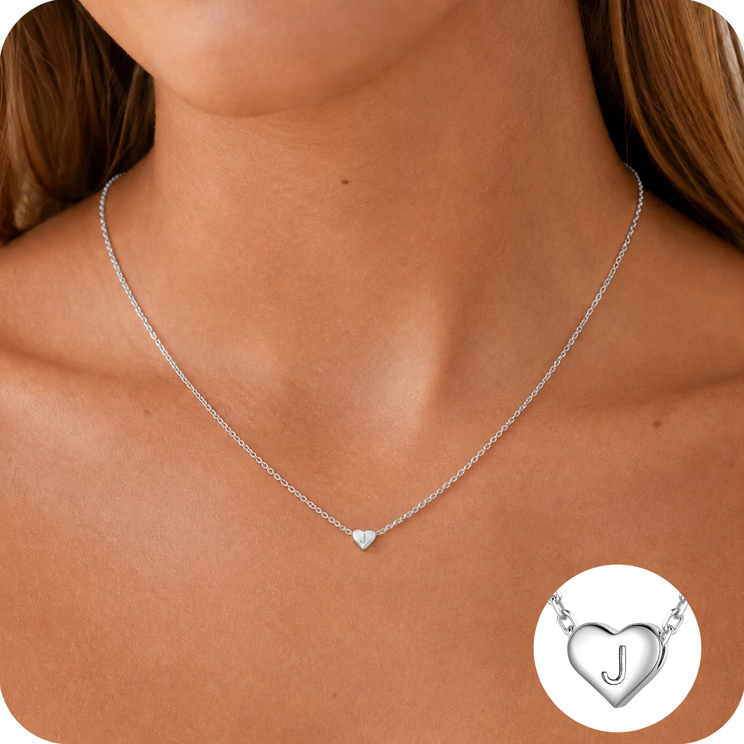 Just Being Cute Heart Necklaces for Women, 14K Gold Plated Love Initial A Pendant Necklace Jewelry Gifts for Her, Birthday/Christmas