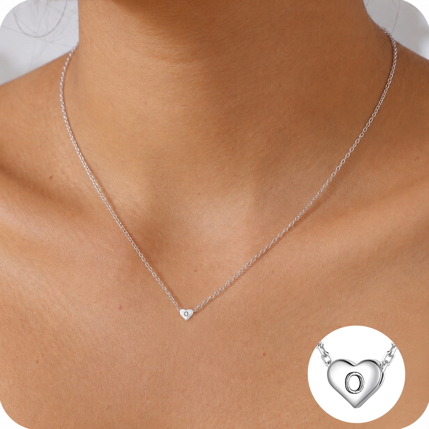 Just Being Cute Heart Necklaces for Women, 14K Gold Plated Love Initial A Pendant Necklace Jewelry Gifts for Her, Birthday/Christmas