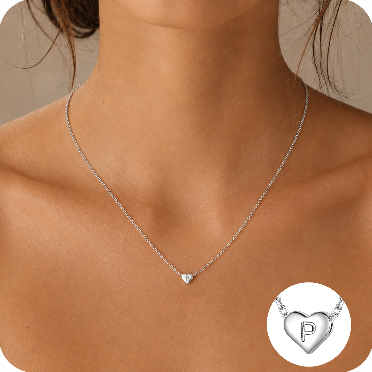 Just Being Cute Heart Necklaces for Women, 14K Gold Plated Love Initial A Pendant Necklace Jewelry Gifts for Her, Birthday/Christmas