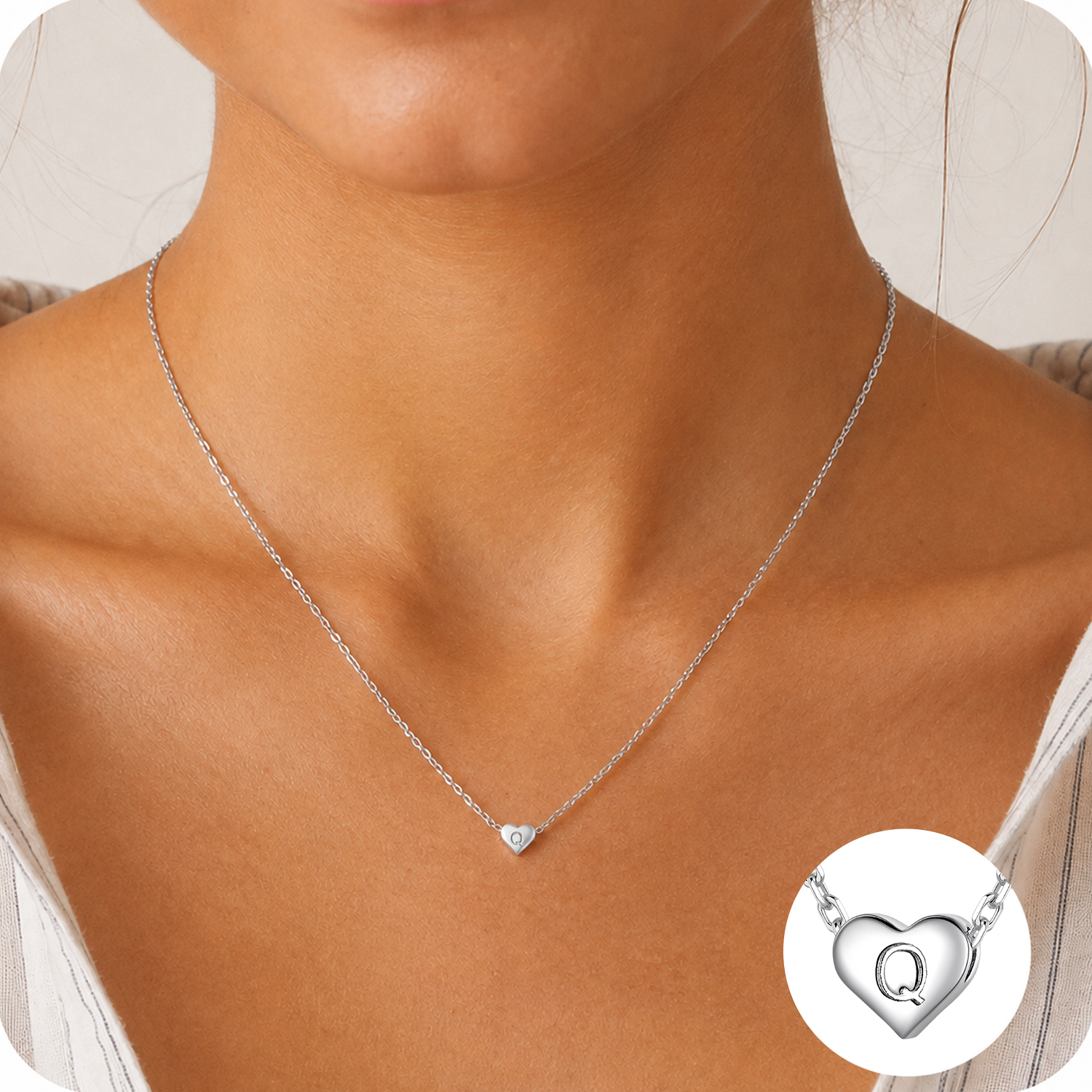 Just Being Cute Heart Necklaces for Women, 14K Gold Plated Love Initial A Pendant Necklace Jewelry Gifts for Her, Birthday/Christmas