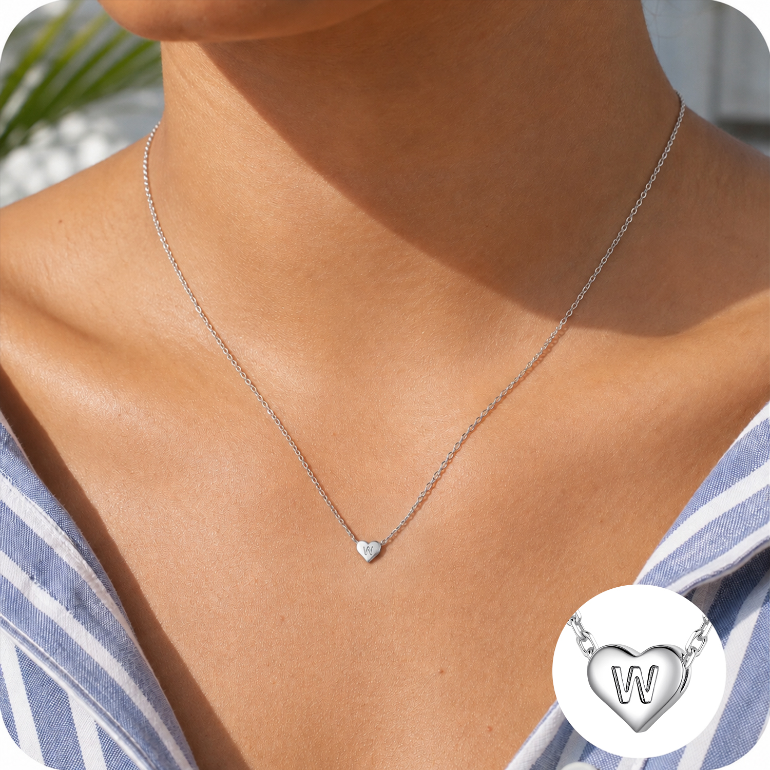 Just Being Cute Heart Necklaces for Women, 14K Gold Plated Love Initial A Pendant Necklace Jewelry Gifts for Her, Birthday/Christmas