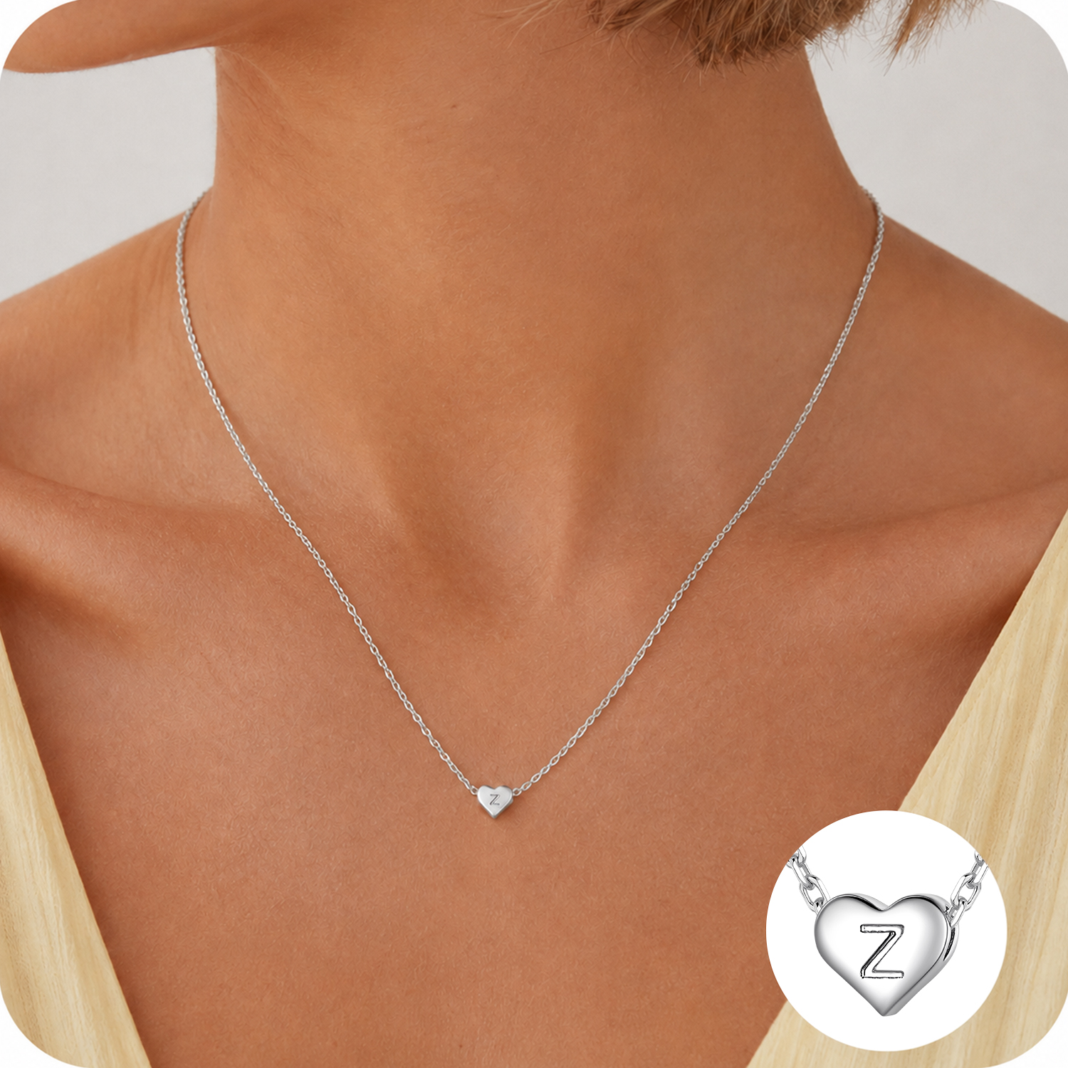 Just Being Cute Heart Necklaces for Women, 14K Gold Plated Love Initial A Pendant Necklace Jewelry Gifts for Her, Birthday/Christmas