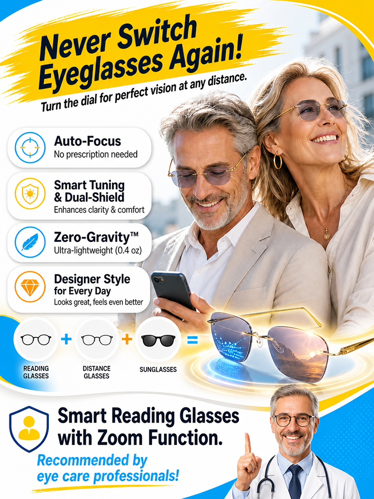 [One Pair of Reading Glasses Does It All] High-Definition Photochromic Reading Glasses