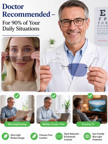 [One Pair of Reading Glasses Does It All] High-Definition Photochromic Reading Glasses
