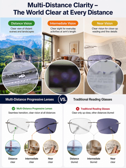 [One Pair of Reading Glasses Does It All] High-Definition Photochromic Reading Glasses