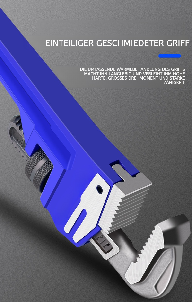 Detailansicht des Maulschlüssels der Rohrzange