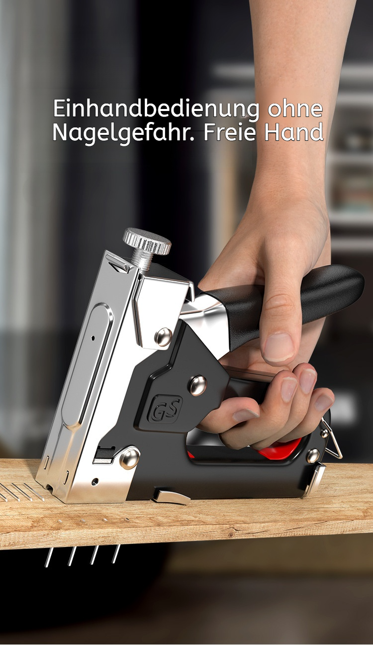 Leistungsstarke Druckluft-Nagelpistole im Einsatz bei Paletten