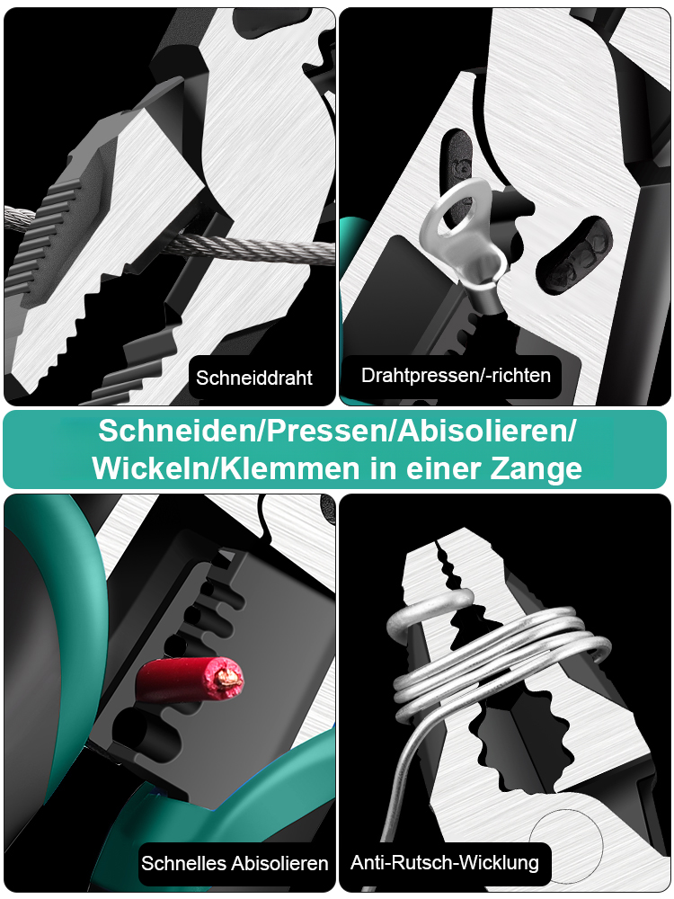 Multifunktionale Hochleistungs-Stahldrahtzange (5-in-1)
