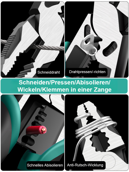 Multifunktionale Hochleistungs-Stahldrahtzange (5-in-1)