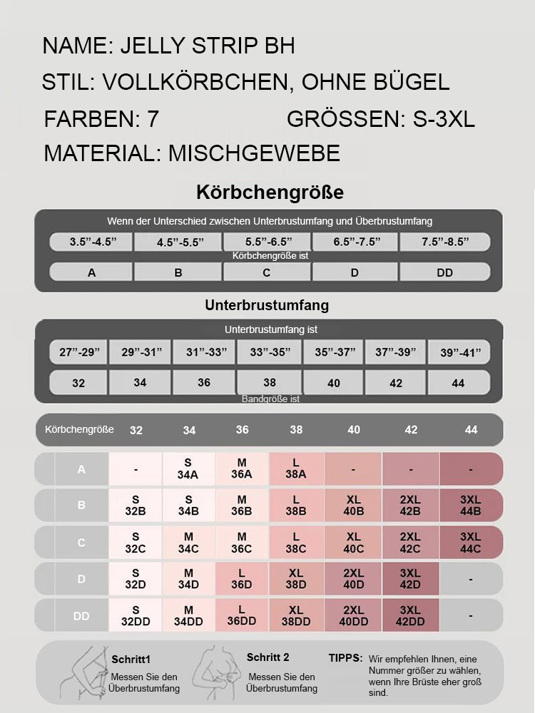 【BH ohne schmerzhafte Druckstellen】Formt & stützt ohne Bügel – für eine jugendliche Silhouette