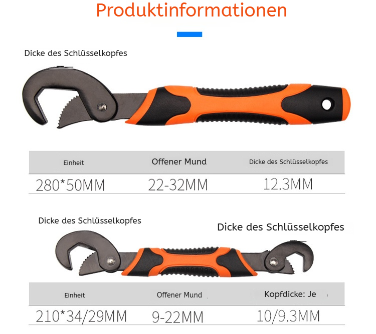 Verstellbarer Schraubenschlüssel für Reparaturen