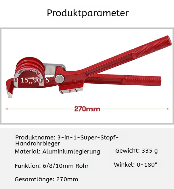 Rohrbiegevorrichtung für präzises und sauberes Arbeiten
