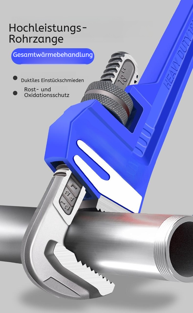 Profi-Rohrzange für Wasserleitungen im Einsatz