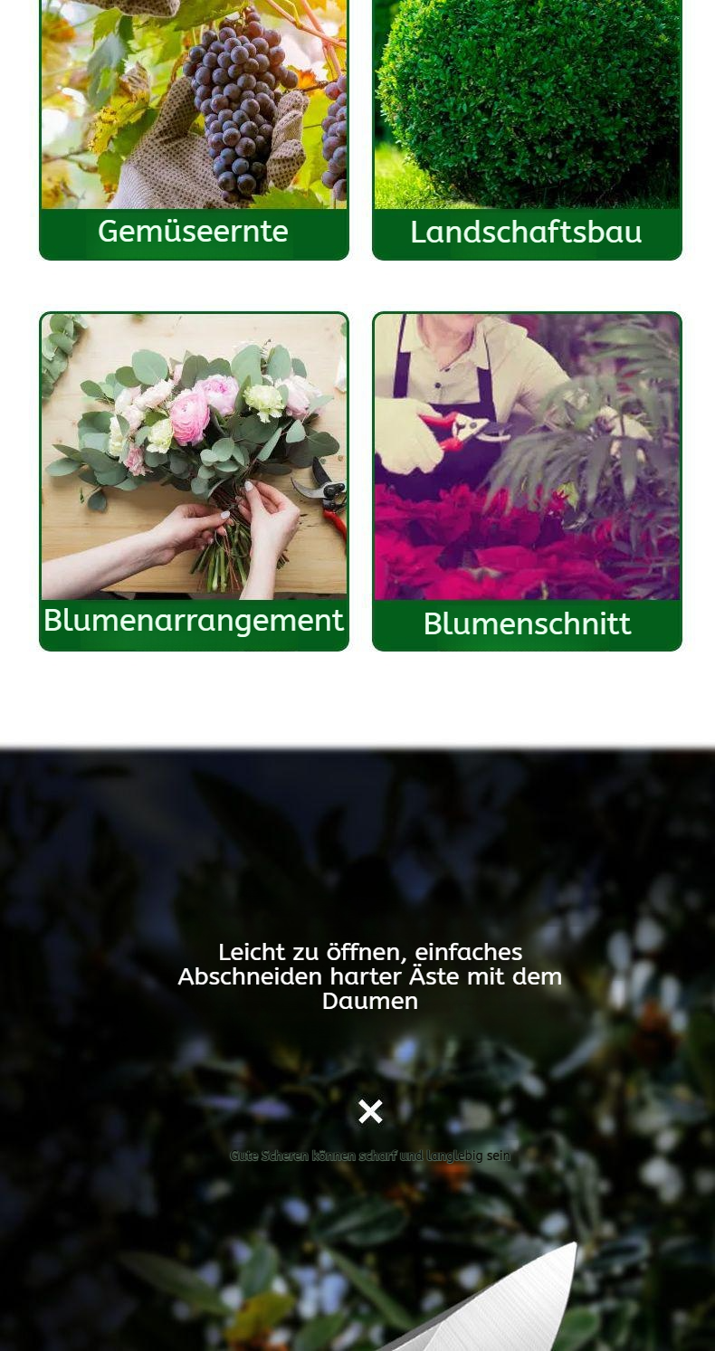 Gartenschere für präzises Schneiden von Blumen
