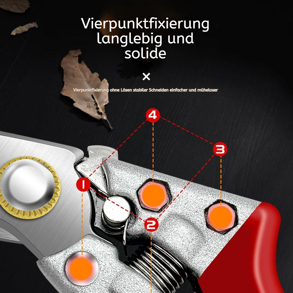 SK5 Stahl Gartenschere, kleine kraftvolle Gartenschere für Blumen und Äste, arbeitssparend