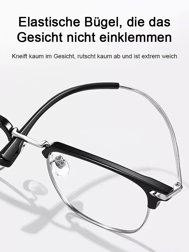 Kein Sehtest nötig! Diese Autofokus-Lesebrille mit Blaulichtfilter passt sich automatisch von -1 bis +7 Dioptrien an. Garantiert passend, ohne Sorgen.