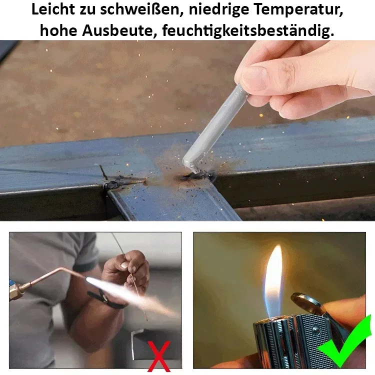 【Wasserfest & Rostfrei】 Der universelle Schweißstab, der jedes Metallproblem repariert – dreimal fester als traditionelles Schweißen.