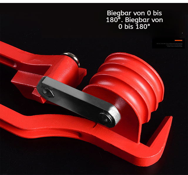 Detailansicht der Kupferrohr-Biegevorrichtung