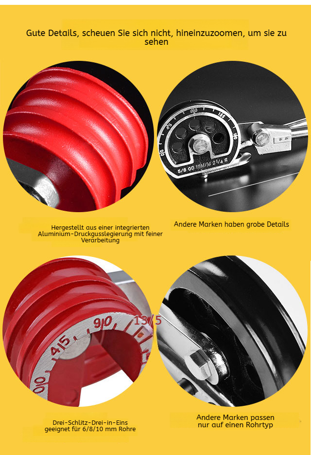 Professionelles Werkzeug zum Biegen von Kupferrohren