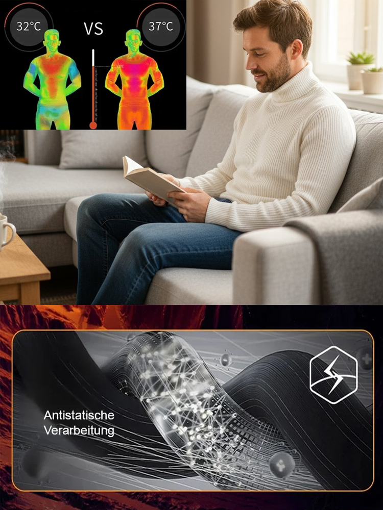 Herren-Strickpullover mit Wollmischung – warm & gefüttert von Schweizer Outdoor-Marke