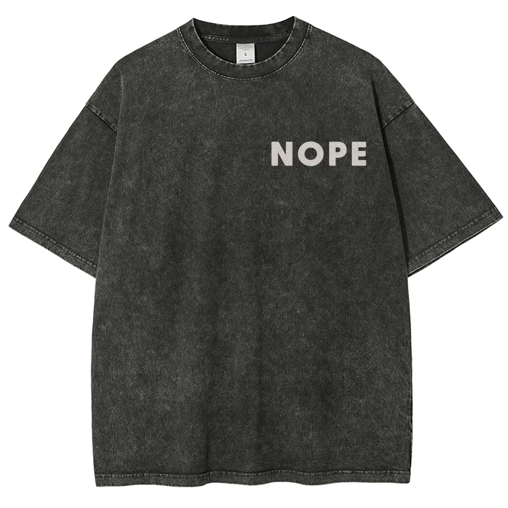 Nope Sci-Fi Horror Graphic Retro Washed T-Shirt