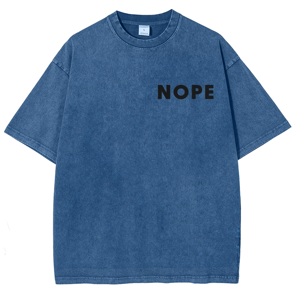 Nope Sci-Fi Horror Graphic Retro Washed T-Shirt