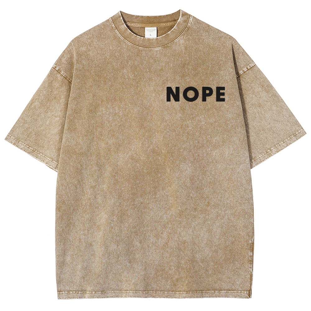 Nope Sci-Fi Horror Graphic Retro Washed T-Shirt