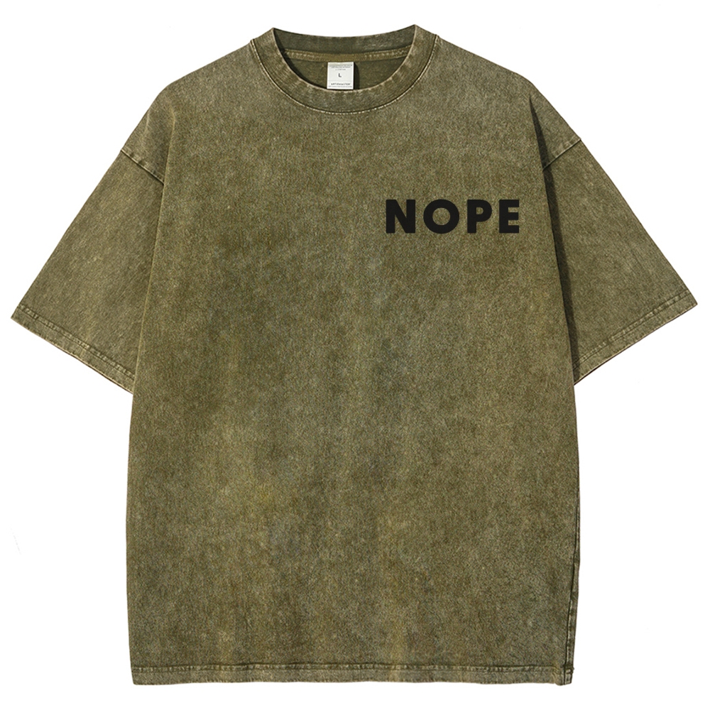 Nope Sci-Fi Horror Graphic Retro Washed T-Shirt
