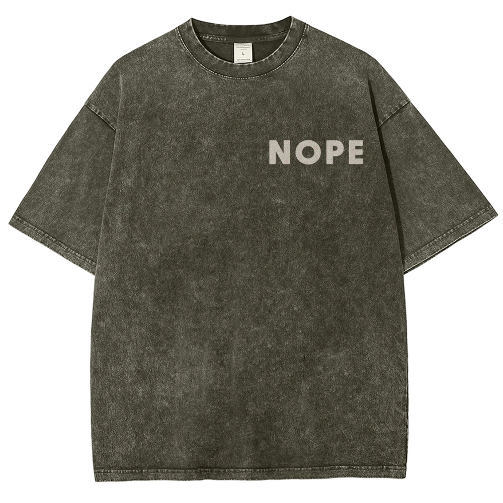Nope Sci-Fi Horror Graphic Retro Washed T-Shirt